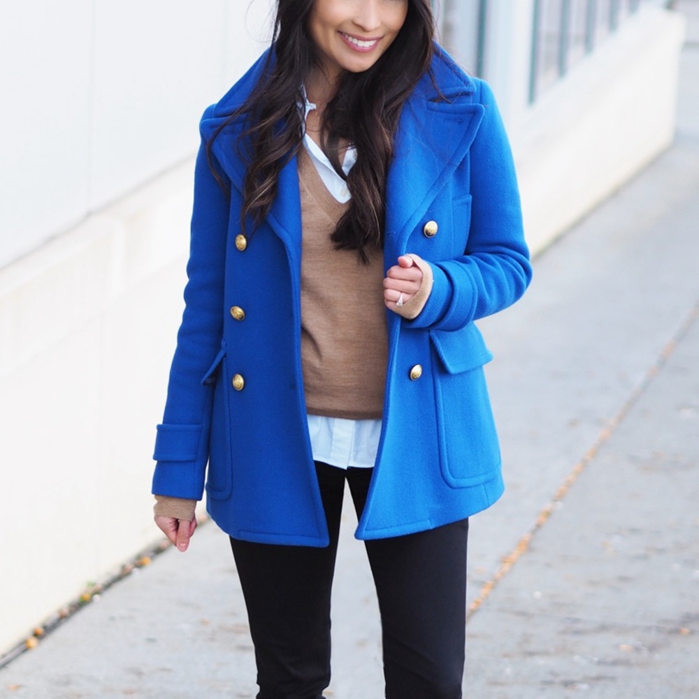 J.Crew Majesty Wool Peacoat by Nello Gori Stadium Cloth 00